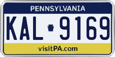 PA license plate KAL9169