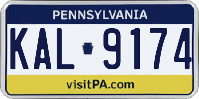 PA license plate KAL9174