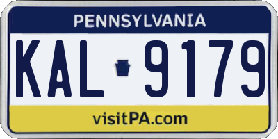 PA license plate KAL9179