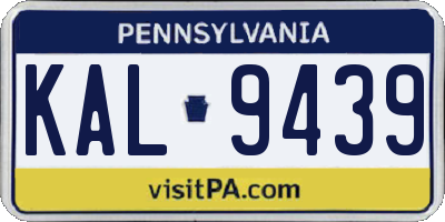PA license plate KAL9439