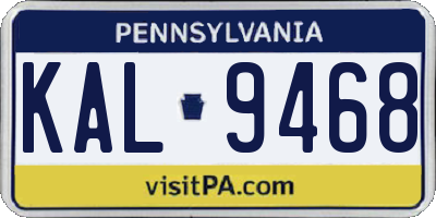 PA license plate KAL9468