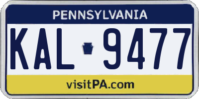 PA license plate KAL9477