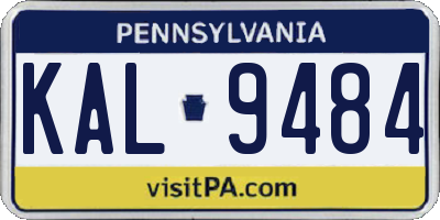 PA license plate KAL9484
