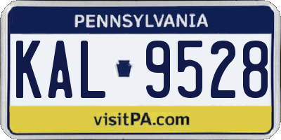 PA license plate KAL9528