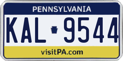 PA license plate KAL9544