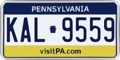PA license plate KAL9559
