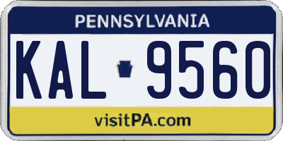 PA license plate KAL9560