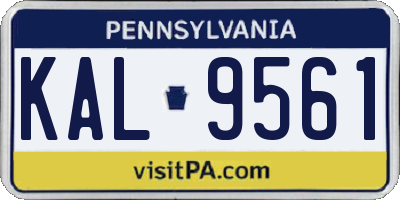PA license plate KAL9561