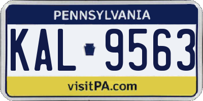 PA license plate KAL9563