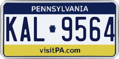 PA license plate KAL9564