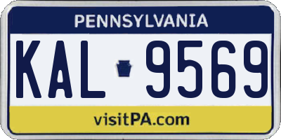 PA license plate KAL9569