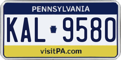 PA license plate KAL9580