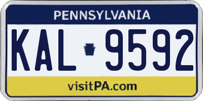 PA license plate KAL9592