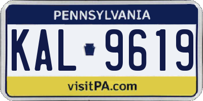 PA license plate KAL9619