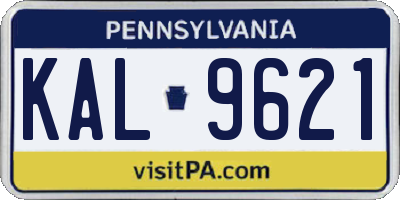 PA license plate KAL9621