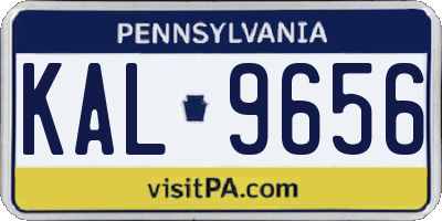 PA license plate KAL9656