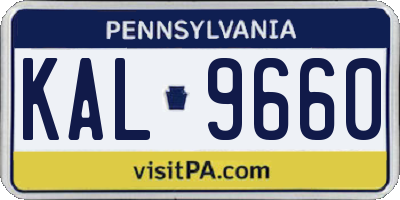 PA license plate KAL9660