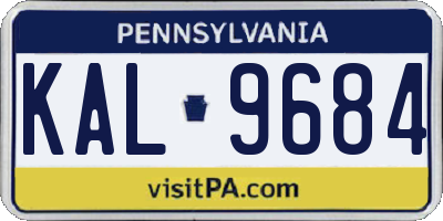 PA license plate KAL9684