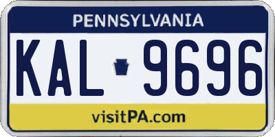 PA license plate KAL9696