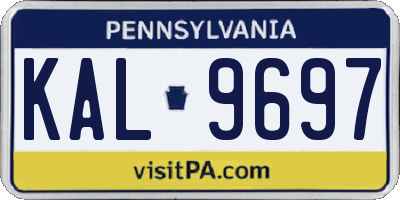 PA license plate KAL9697