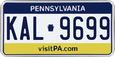 PA license plate KAL9699