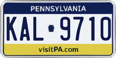 PA license plate KAL9710