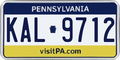 PA license plate KAL9712