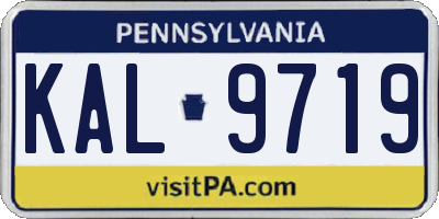 PA license plate KAL9719