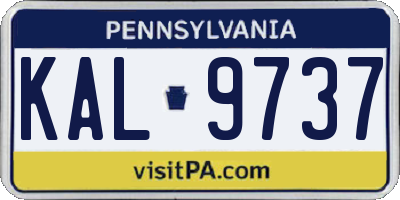 PA license plate KAL9737