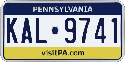 PA license plate KAL9741