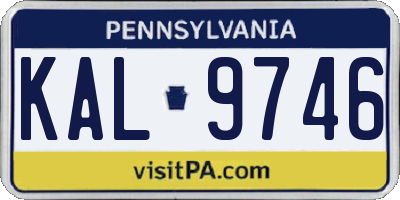 PA license plate KAL9746