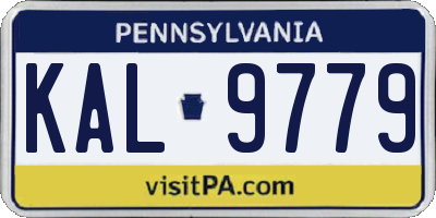 PA license plate KAL9779