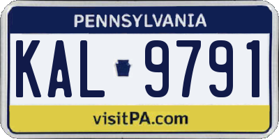 PA license plate KAL9791