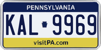 PA license plate KAL9969