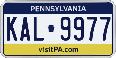 PA license plate KAL9977
