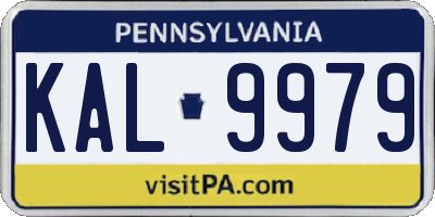 PA license plate KAL9979