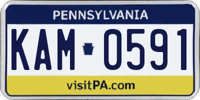 PA license plate KAM0591