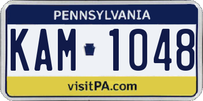 PA license plate KAM1048