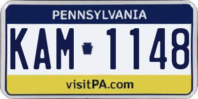 PA license plate KAM1148