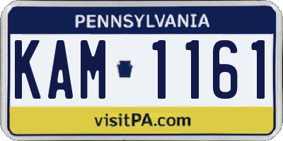 PA license plate KAM1161