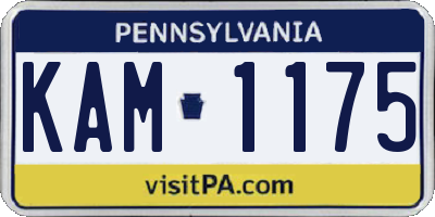 PA license plate KAM1175