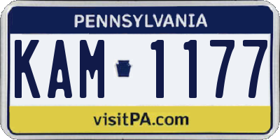 PA license plate KAM1177