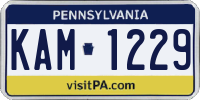 PA license plate KAM1229