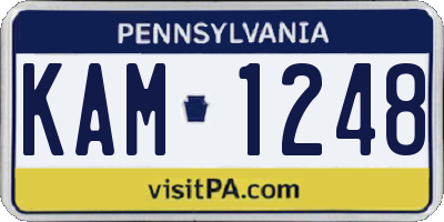PA license plate KAM1248