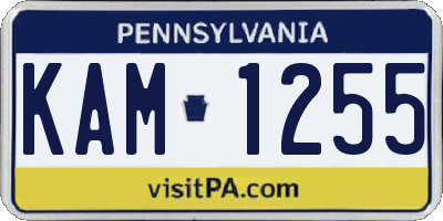 PA license plate KAM1255