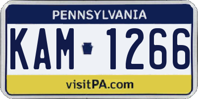 PA license plate KAM1266