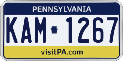 PA license plate KAM1267