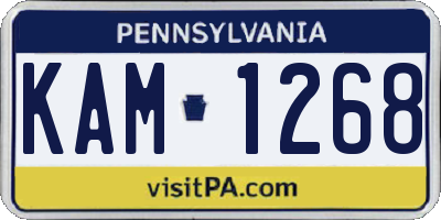 PA license plate KAM1268