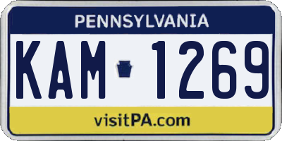 PA license plate KAM1269