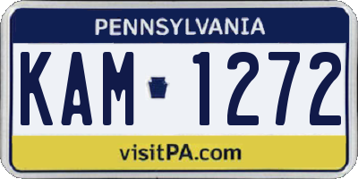 PA license plate KAM1272